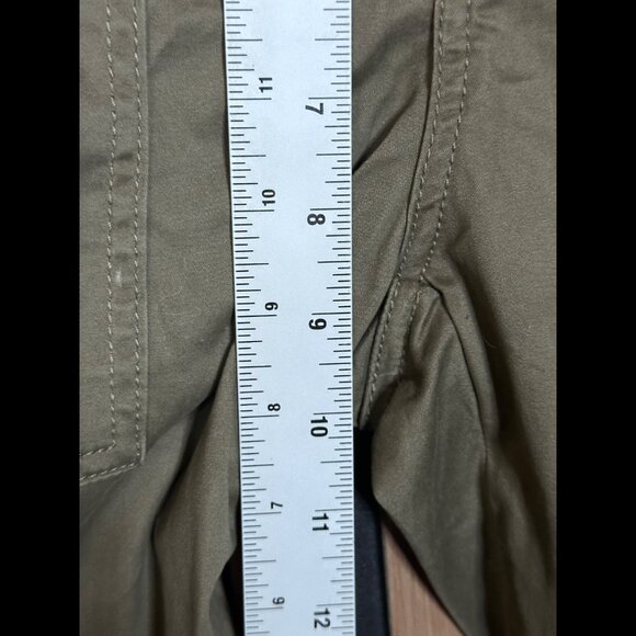 Cabi Pants 4 Womens Green Army Chino Waxy Stretch Fabric Mid Rise - Picture 4 of 8